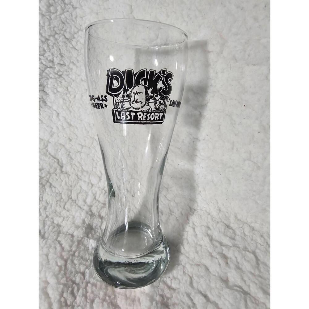 Dick's Big-ASS Beer Last Resort San Antonio Pilsner Drinking Tall Glass 8.5"
